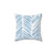 Watercolor Herringbone Throw Pillow in Baby Blue