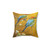 Vibrant rainbow bee-eater bird pillow