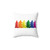 Pride Christmas Pillow with Festive Rainbow Christmas Trees Design