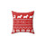 Scottish Terrier Christmas Pillow with Festive Pattern