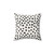 Preppy Brushstroke Polka Dot Pillow in Black and White