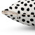 Preppy Brushstroke Polka Dot Pillow in Black and White