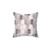 Blush Pink and Grey Mid-Century Arched Pattern Pillow