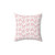 Cute pink bows coquette aesthetic pillow