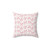 Cute pink bows coquette aesthetic pillow