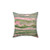 Acrylic Pour Striped Pillow in Pink and Green