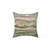Acrylic Pour Striped Pillow in Pink and Green