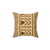 Tan and Brown African Bogolan Design Pillow