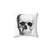 Soft skull throw pillow with pencil sketch design
