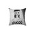 Retro doll black and white frame decorative pillow
