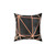Black and Copper Geometric Pattern Pillow