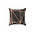 Black and Copper Geometric Pattern Pillow