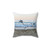 Seagulls Sit on the Beach Throw Pillow