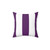 Aubergine Purple and White Striped Throw Pillow