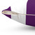 Aubergine Purple and White Striped Throw Pillow