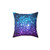 Sparkle stars turquoise blue purple accent pillow