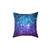 Sparkle stars turquoise blue purple accent pillow