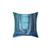 Tranquil Woods Pillow with Serene Blue Nature Print