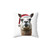 Festive llama wearing a Christmas hat pillow