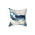 Blue Abstract Wave Decorative Pillow