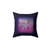 Colorful pillow with a cat in a grassy scene