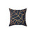 Copper and Navy Geometric Patterned Decorative Pillow