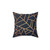 Copper and Navy Geometric Patterned Decorative Pillow