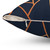 Copper and Navy Geometric Patterned Decorative Pillow