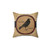 Vintage Feed Sack Throw Pillow with Old Crow Motif