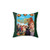 The Chocolate Factory Pillow featuring a golden ticket design