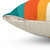 Mid-Century Modern Rainbow Teal and Yellow Throw Pillow
