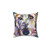 Colorful Irish Wolfhound dog art pillow