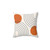 Modern Geometric Navy Blue and Burnt Orange Pillow