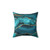Luxurious Turquoise Blue and Gold Agate Throw Pillow