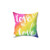 Love is Love rainbow watercolor pillow