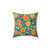 Retro polka dots throw pillow with bold 60s vintage design