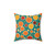 Retro polka dots throw pillow with bold 60s vintage design
