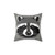 Raccoon Grey Decorative Throw Pillow