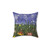 Sunny flower meadow throw pillow