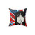 Ready Steady Go Retro Pillow with 60s British Flag Design