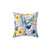 Colourful abstract summer garden watercolor pillow