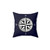 Navy Blue Compass Rose Decorative Pillow