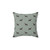 Schnauzer Repeat Pattern Sage Green Throw Pillow