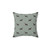 Schnauzer Repeat Pattern Sage Green Throw Pillow