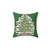 Vintage Christmas Tree Throw Pillow