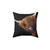 Cow Print Pillow featuring a Ginger Highland Cow