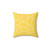 Mustard Yellow Decorative Mosaic Throw Pillow