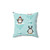 Festive Christmas Penguins Throw Pillow