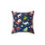 Christmas Santa Pattern Blue Pillow