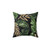 Decorative green and golden leaves pillow